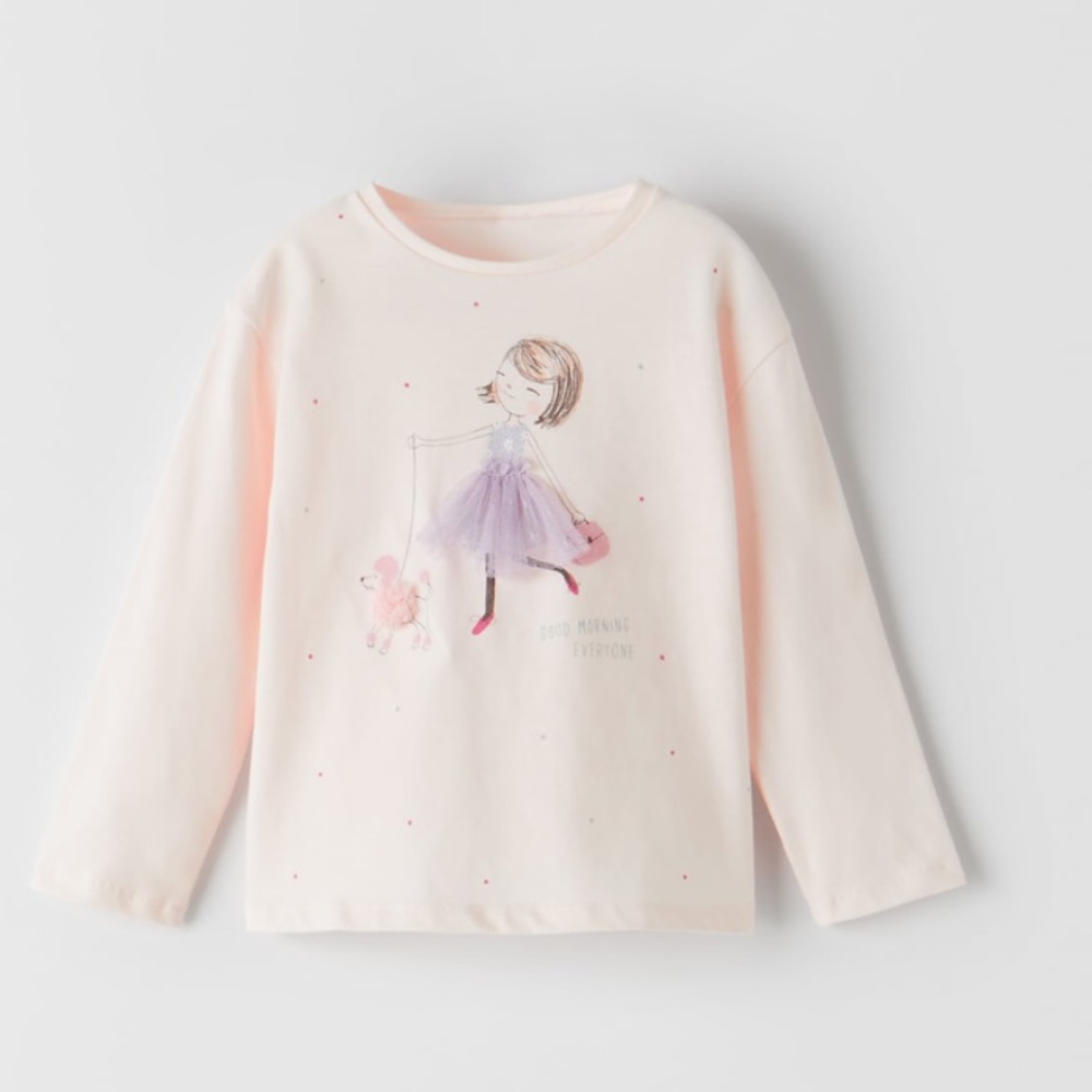 NWT Zara Girl Tulle T-Shirt